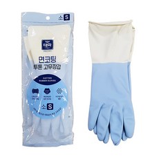 태화 면코팅 투톤 고무장갑 양손착용, 블루, 소(S), 1세트
