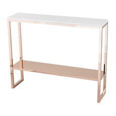 뷰티풀스페이스 천연대리석 콘솔 화장대 선반 장식장 CS-05 1000 x 250 x 800 mm, 프레임(로즈골드밀러), 상판(아리스톤)