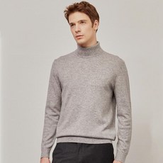 닥스 남성 20FW 그레이 로고자수 캐시미어 니트 DMSW0D071G2