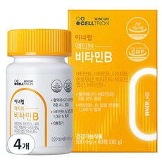 셀트리온 이너랩 액티브 활력 비타민B 콤플렉스 30g, 60정, 4개