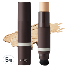 OBge 내추럴 커버 남성 파운데이션 13g, 1호 아이보리, 5개