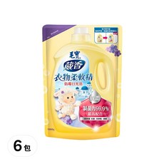 毛寶衣物柔軟精 防霉日光浴 補充包, 制菌力99.9%, 1.9kg, 6包