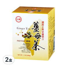 台糖 薑母茶, 選用上等老薑原汁, 即溶, 7 OZ (200g), 20g, 10包, 2盒