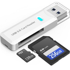 홈플래닛 USB 3.0 SD카드 리더기, RD-A01, 화이트, 1개 - 이미지 2