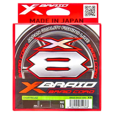 日本YGK X-BRAID CORD X8 PE線/釣線, 單色八編織300米, 300m, 螢光綠, 1個