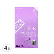 슈얼리 임신테스트 스트립, 3개입, 4개