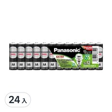 Panasonic 錳乾電池 3號 黑色, 12顆, 2組