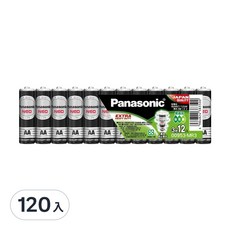 Panasonic 錳乾電池 3號 黑色, 12顆, 10組