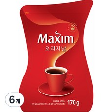 맥심 오리지날 커피 리필용, 170g, 1개입, 6개