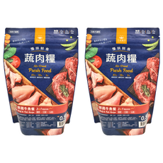 DOG CAT STAR 汪喵星球 全齡犬 慢烘鮮食蔬肉糧 鮮蔬牛魚, 3合1功能保健, 牛肉+鱈魚, 0.5lb, 2包
