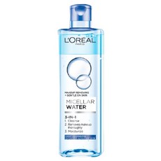 L'OREAL PARiS 巴黎萊雅 三合一卸妝潔顏水 深層極淨型, 溫和成分, 無防腐劑/酒精/香料添加, 防水彩妝適用, 保濕不黏膩, 400ml, 1瓶