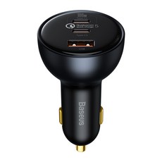 베이스어스 QC5 멀티포트 초고속 차량용 충전기 160W, TZCCZM-0G, 그레이 - 차량용디빅스