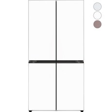 [색상선택형] LG전자 디오스 오브제컬렉션 4도어냉장고 H874AAA012 글라스 방문설치, H874GWW012