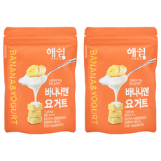 Haeswim 寶寶優格餅乾, 含50%水果果粒, 急速冷凍乾燥製成, 含20億個活性乳酸菌, 香蕉原味, 16g, 2包