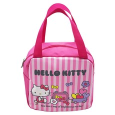 Hello Kitty 凱蒂貓 方型單層便當袋, 24 x 20 x 12cm, 粉色, 1個