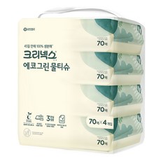Kleenex 舒潔 環保綠色濕紙巾 掀蓋式, 203g, 4包, 1袋