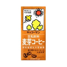 KIKKOMAN 龜甲萬 豆乳 麥芽咖啡風味，1L (33.81 fl oz), 1瓶