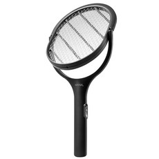 HANIL Hanil旋轉型優質電蚊拍 V2+AA電池 2入組, 深灰色