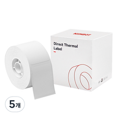 님봇 라벨프린터 B21 B1 전용 라벨지 화이트 40 x 60 mm, 125칸, 5개 125칸, 5개