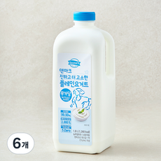 덴마크 진하고 더 고소한 무가당 플레인 요거트, 6개, 1개입, 1.8L