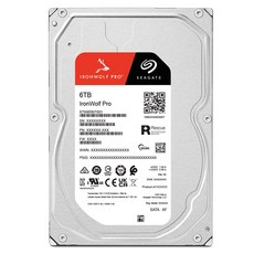 씨게이트 IronWolf Pro HDD, ST6000NT001, 6144GB