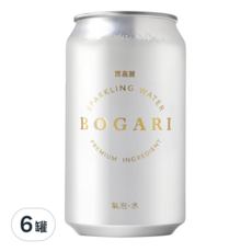 寶嘉麗 BOGARI 無糖氣泡水, 原味/薄荷風味, 330ml, 6罐