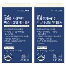 뉴트리코어 루테인지아잔틴 아스타잔틴 레티놀A, 30정, 2개