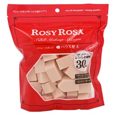 ROSY ROSA SBR 化妝海綿, 房屋型 S 30入, 液狀/霜狀粉底/遮瑕膏, 五角型, 1包