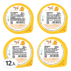 Jjangjuk 嬰兒副食品組, 甜南瓜泥+蘋果泥+韓牛泥+雞胸肉泥, 12入