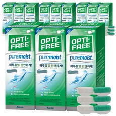 옵티프리 퓨어모이스트 렌즈세정액 + 렌즈케이스, 300ml, 12개