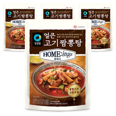 대상 청정원 호밍스 얼큰고기짬뽕탕, 450g, 4개