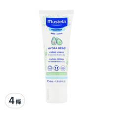 mustela 慕之恬廊 慕之幼潤面乳霜, 40ml, 4條