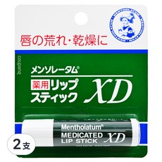 MENTHOLATUM 曼秀雷敦 保濕護唇膏 XD, 保護雙唇 防止粗糙、乾裂，呈現柔嫩水潤, 薄荷, 4g, 2支