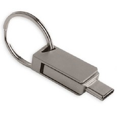 베이식스 C타입 to USB 3.0 변환 OTG 젠더 A30 2p, 메탈 실버 
