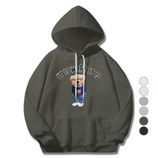 ILLUSO 男女通用柔軟特種棉什麼是小熊連帽衫