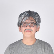 PARTYSHOW 爺爺的假髮+眼鏡套組, 混色, 1套