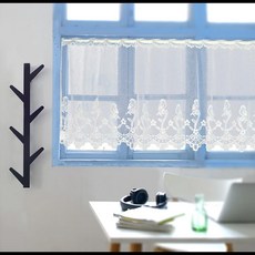 LASSLEY 蕾絲妮 門簾紗, 125*43cm, 喜悅鳥, 蕾絲門簾花紋, 125 x 43cm