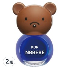 NBBEBE 兒童用指甲油 鮮豔藍水基底 高顯色 高光澤, 寶藍色, 2瓶