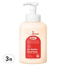 폴메디슨 키즈 아토 버블 대용량 저자극 핸드워시, 화이트머스크향, 510ml, 3개