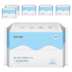 一次性洗臉巾 珍珠紋 天空藍 100抽, 6包