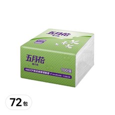 五月花 13吋餐巾紙, White, 100張, 72包