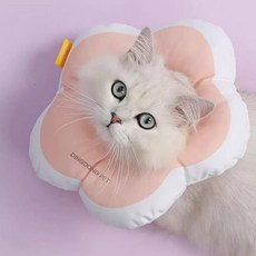 딩동펫 반려동물 데이지 꽃잎 넥카라, 핑크, 1개