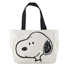 PEANUTS 史努比 便當袋 大臉 26 x 21.5 x 8cm, 史努比大臉, 1個