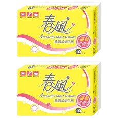 春風 經濟包抽取衛生紙 雙層 100張, 10包, 2袋