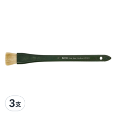 Macro Wave 馬可威 白羊毛國畫水彩排刷 AR3410 綠桿, 1吋, 3支