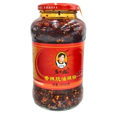 老干媽 香辣脆油辣椒, 洋蔥香 花椒麻 辣椒辣, 焦香甘美, 670g, 1罐