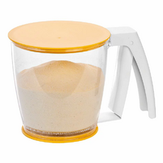 Tescoma Delicia附蓋手壓式麵粉篩過篩器, 容量約630ml, 17 x 11.8 x 11.7cm, 1個