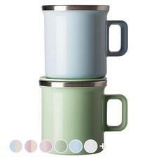 JVR 모노 스텐머그 360ml 세트, BLUE + GREEN, 1세트 BLUE + GREEN, 1세트
