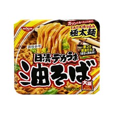 NISSIN 日清 大盛裝日式炒麵 豚香醬油味, 超大份量，添加豚脂和麻油醬油，富含香氣十足的大蒜, 1入