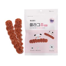 뽀시래기 플라그츄 강아지 치석제거껌 120g, 핑크 눈건강, 1개